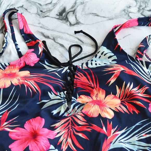 Victoria's‎ Secret PINK Tropical Lace Up One Piece - Picture 3 of 8